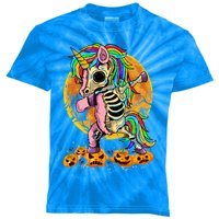 Pumpkin Halloween Dabbing Unicorn Zombie Skeleton Dab Cute Gift Kids Tie-Dye T-Shirt