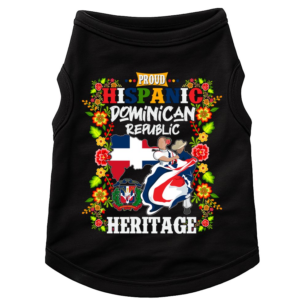 Proud Hispanic Dominican Republic Heritage Doggie Tank