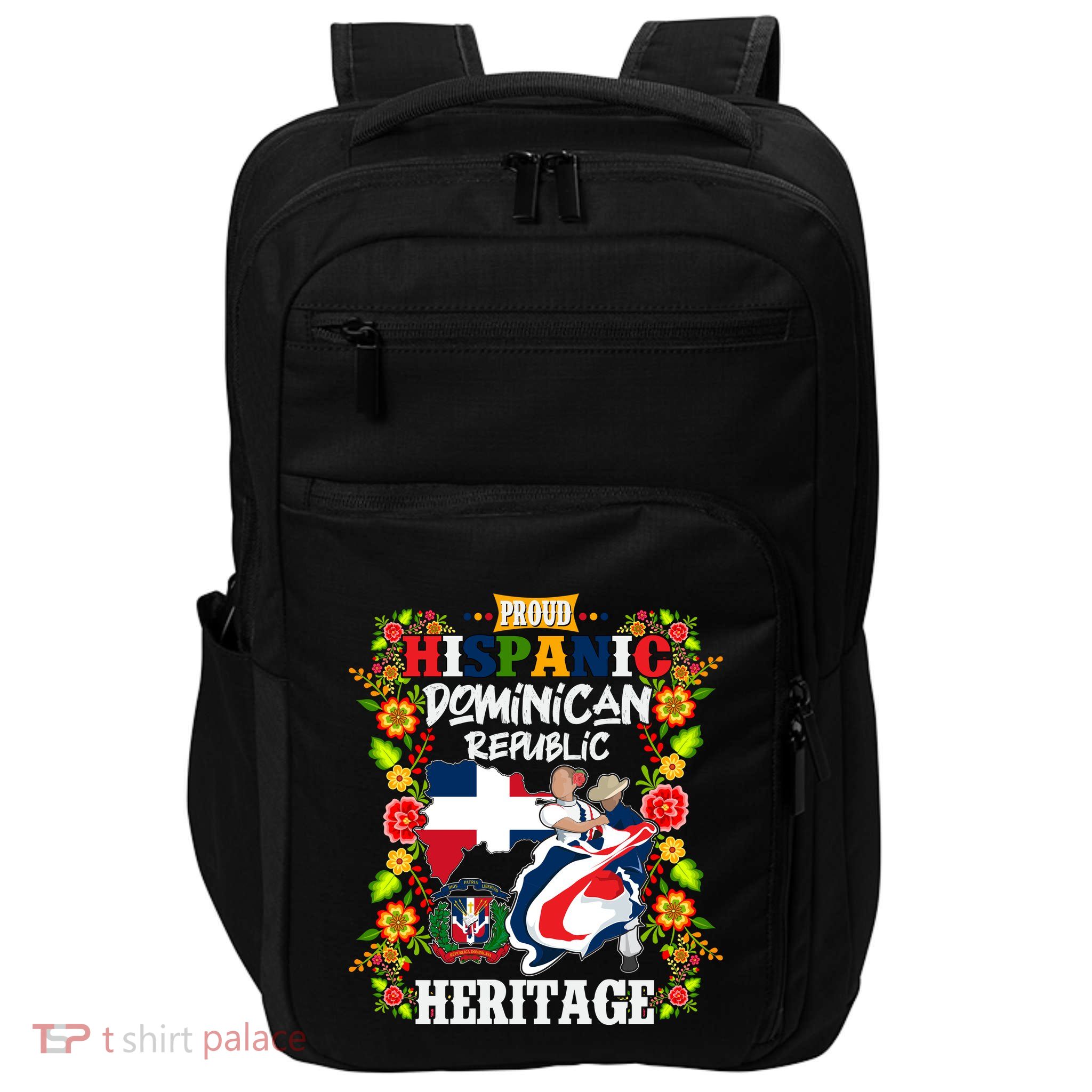 Proud Hispanic Dominican Republic Heritage Impact Tech Backpack
