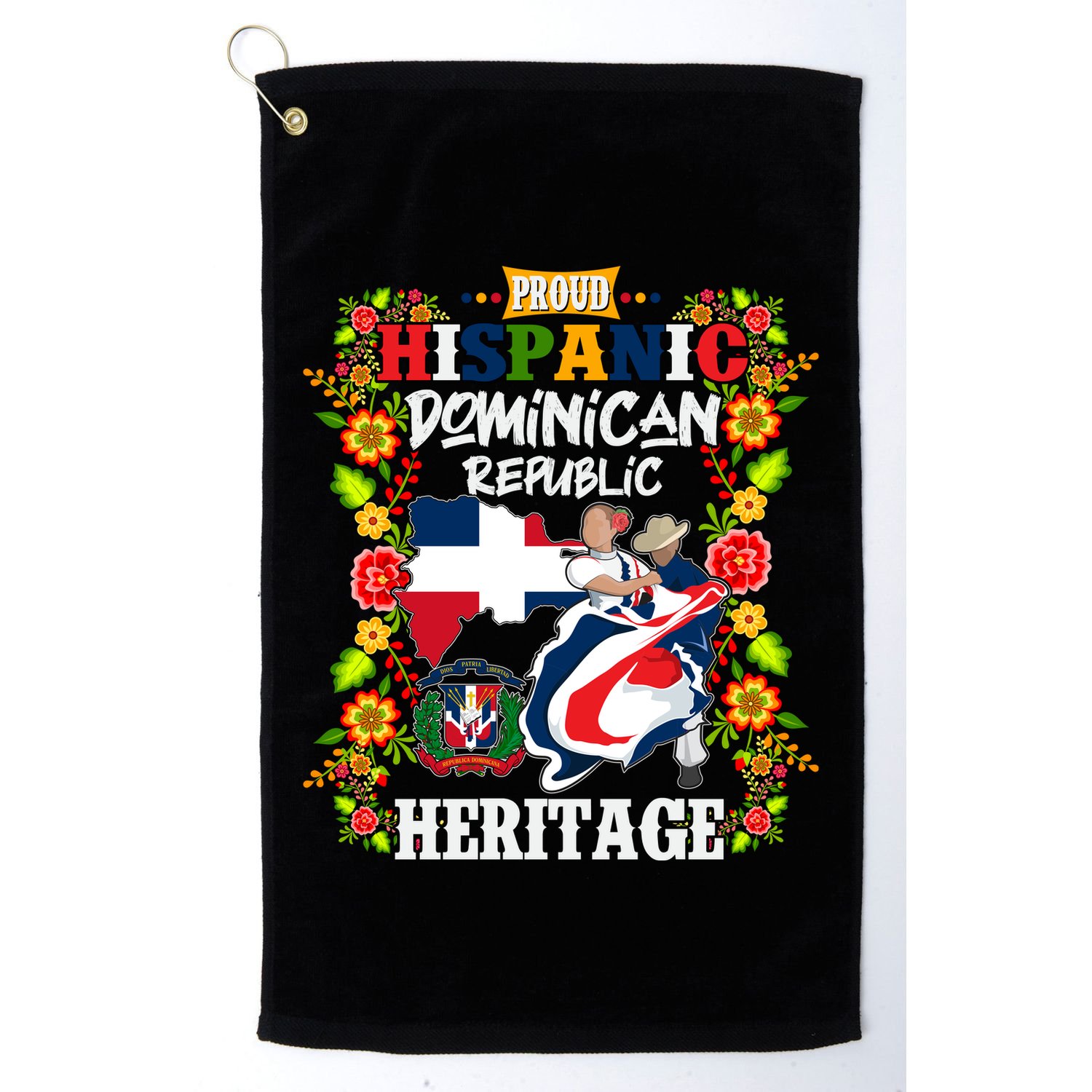 Proud Hispanic Dominican Republic Heritage Golf Towel