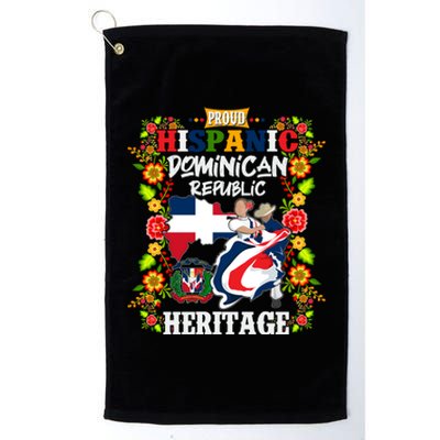 Proud Hispanic Dominican Republic Heritage Platinum Collection Golf Towel