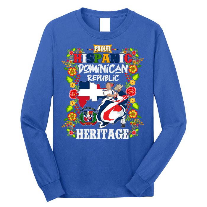 Proud Hispanic Dominican Republic Heritage Long Sleeve Shirt