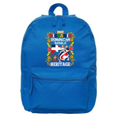 Proud Hispanic Dominican Republic Heritage 16 in Basic Backpack