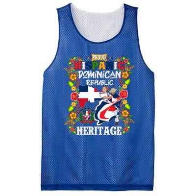 Proud Hispanic Dominican Republic Heritage Mesh Reversible Basketball Jersey Tank