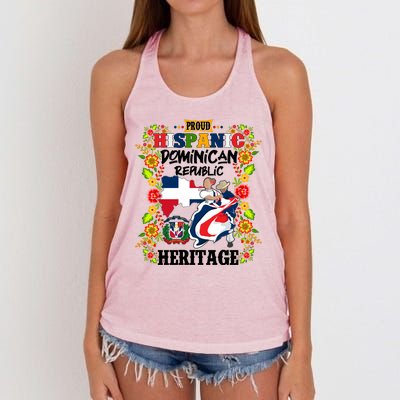 Proud Hispanic Dominican Republic Heritage Women's Knotted Racerback Tank