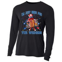 Patriotic Hot Dog Im Just Here For The Wieners 4th Of July Cooling Performance Long Sleeve Crew