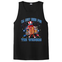 Patriotic Hot Dog Im Just Here For The Wieners 4th Of July PosiCharge Competitor Tank