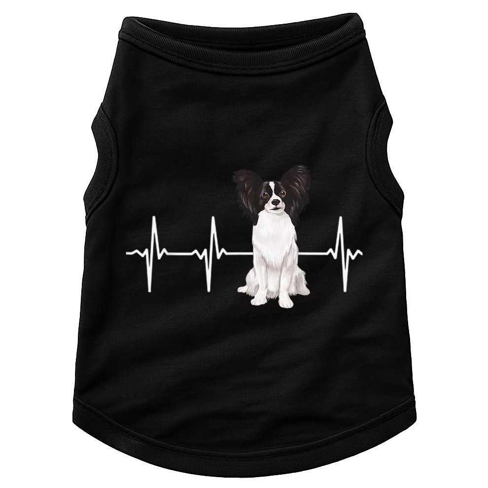 Papillon Heartbeat Dog Lover Doggie Tank