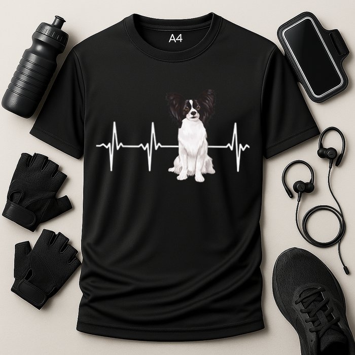 Papillon Heartbeat Dog Lover Performance Shirt