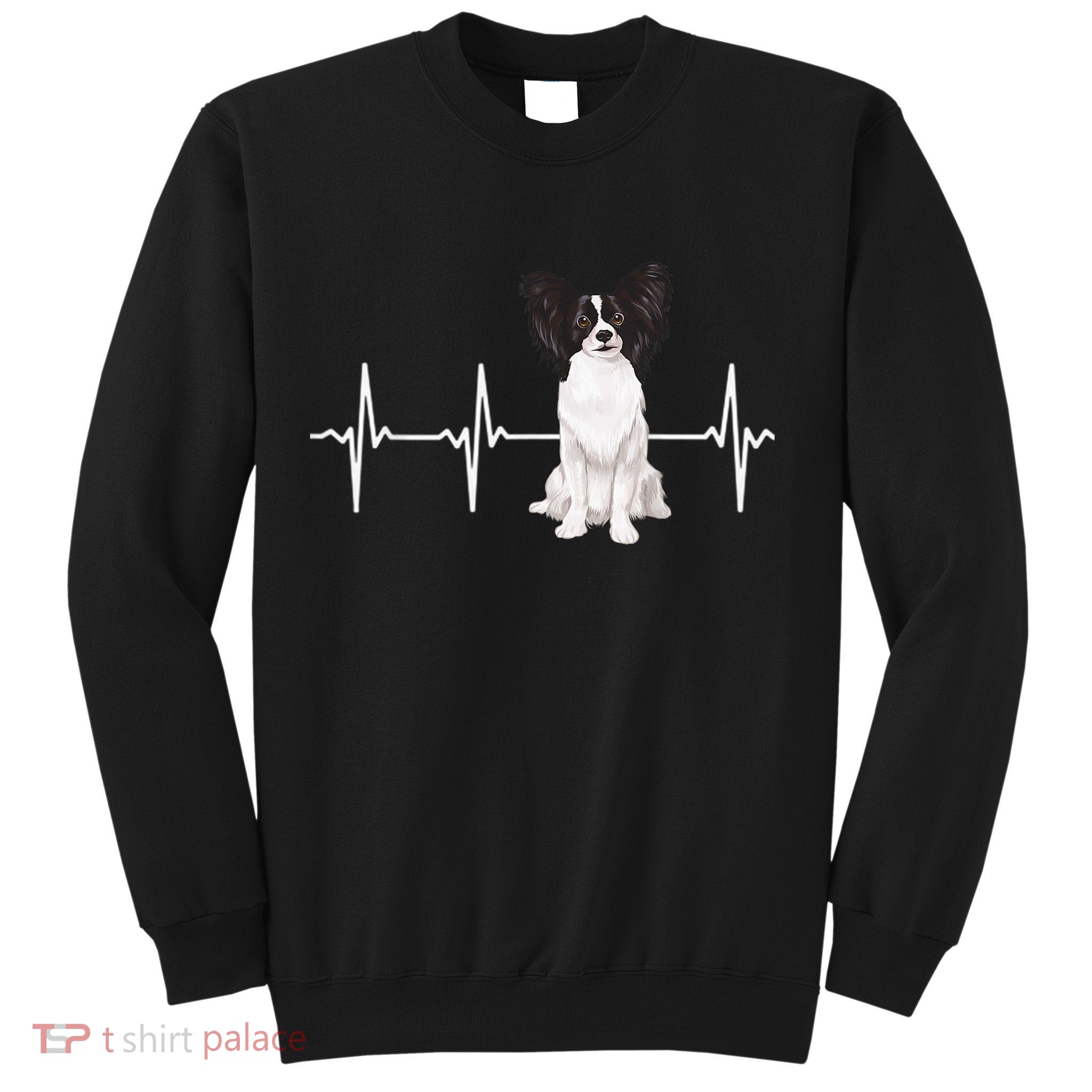 Papillon Heartbeat Dog Lover Sweatshirt