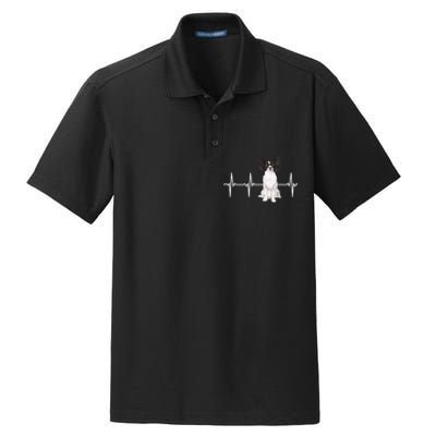 Papillon Heartbeat Dog Lover Dry Zone Grid Polo