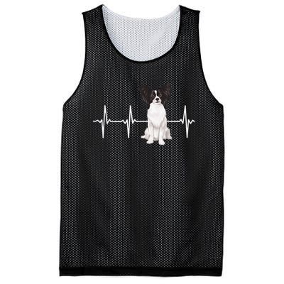 Papillon Heartbeat Dog Lover Mesh Reversible Basketball Jersey Tank