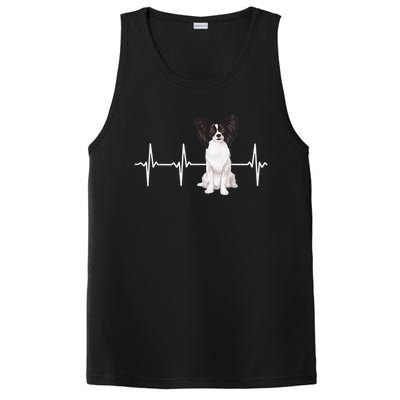 Papillon Heartbeat Dog Lover PosiCharge Competitor Tank