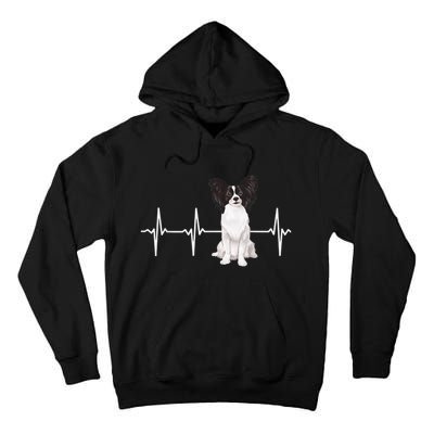 Papillon Heartbeat Dog Lover Tall Hoodie