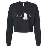 Papillon Heartbeat Dog Lover Cropped Pullover Crew