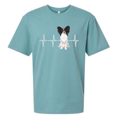 Papillon Heartbeat Dog Lover Sueded Cloud Jersey T-Shirt