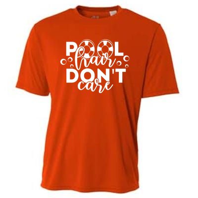 Pool Hair Dont Care Funny Pool Party Gift Cooling Performance Crew T-Shirt