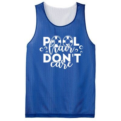 Pool Hair Dont Care Funny Pool Party Gift Mesh Reversible Basketball Jersey Tank