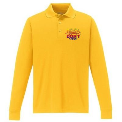 Pool Hair Dont Care Funny Pool Party Gift Performance Long Sleeve Polo