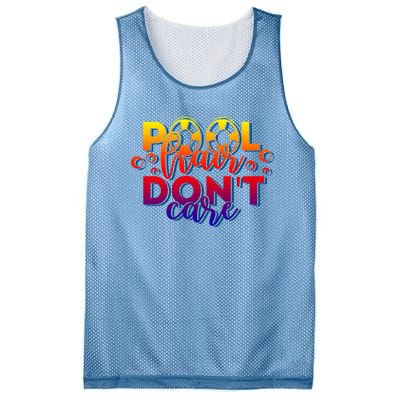 Pool Hair Dont Care Funny Pool Party Gift Mesh Reversible Basketball Jersey Tank