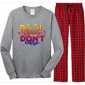 Pool Hair Dont Care Funny Pool Party Gift Long Sleeve Pajama Set