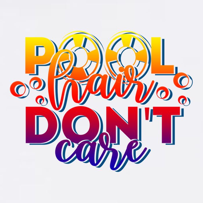 Pool Hair Dont Care Funny Pool Party Gift Cooling Performance Crew T-Shirt