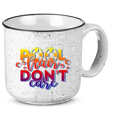 Pool Hair Dont Care Funny Pool Party Gift 15oz Campfire Ceramic Mug