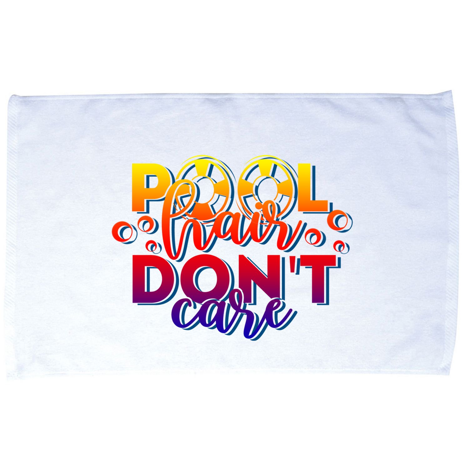 Pool Hair Dont Care Funny Pool Party Gift Microfiber Hand Towel