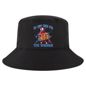 Patriotic Hot Dog Im Just Here For The Wieners 4th Of July Cool Comfort Performance Bucket Hat