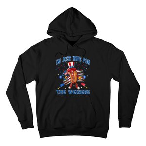 Patriotic Hot Dog Im Just Here For The Wieners 4th Of July Hoodie