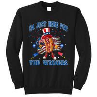 Patriotic Hot Dog Im Just Here For The Wieners 4th Of July Sweatshirt