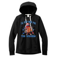 Patriotic Hot Dog Im Just Here For The Wieners 4th Of July Women's Fleece Hoodie