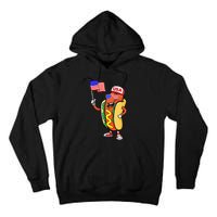 Patriotic Hot Dog American Flag USA Funny 4th Of July Fourth Tall Hoodie