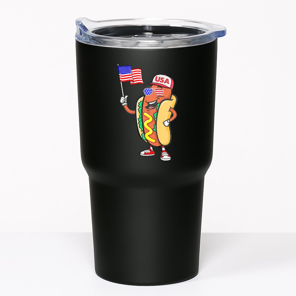 Patriotic Hot Dog American Flag Usa Funny 4th Of July Fourth Tumbler