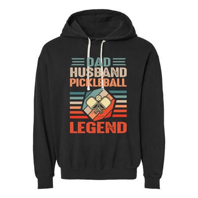 Pickleball Husband Dad Pickleball Player FatherS Day Gift Garment-Dyed Fleece Hoodie