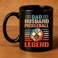 Pickleball Husband Dad Pickleball Player FatherS Day Gift 11oz C Handle Ceramic Mug