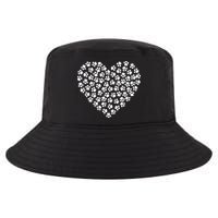 Pawprint Heart Dog Lover Cool Comfort Performance Bucket Hat