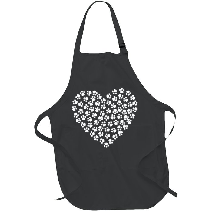 Pawprint Heart Dog Lover Apron