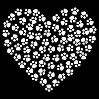 Pawprint Heart Dog Lover Apron