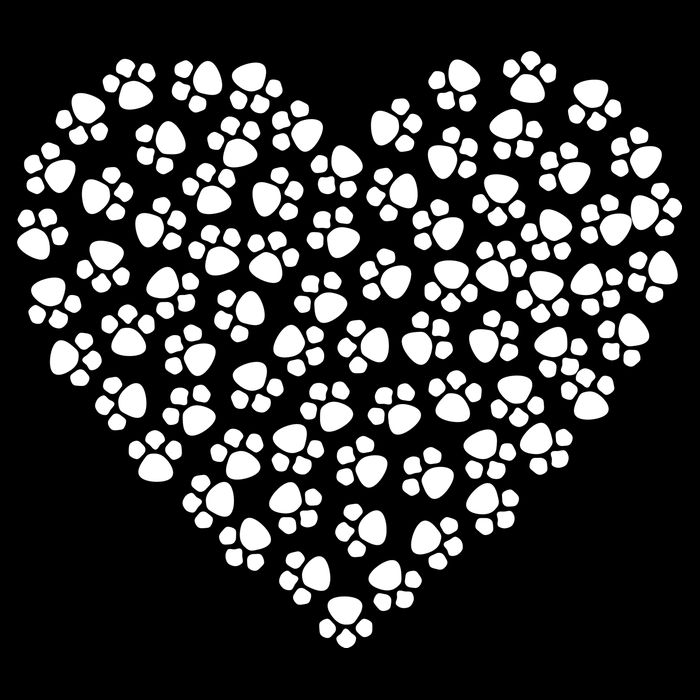 Pawprint Heart Dog Lover Apron