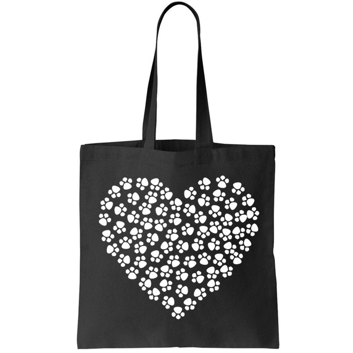 Pawprint Heart Dog Lover Bag