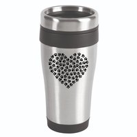 Pawprint Heart Dog Lover 16oz Travel Tumbler