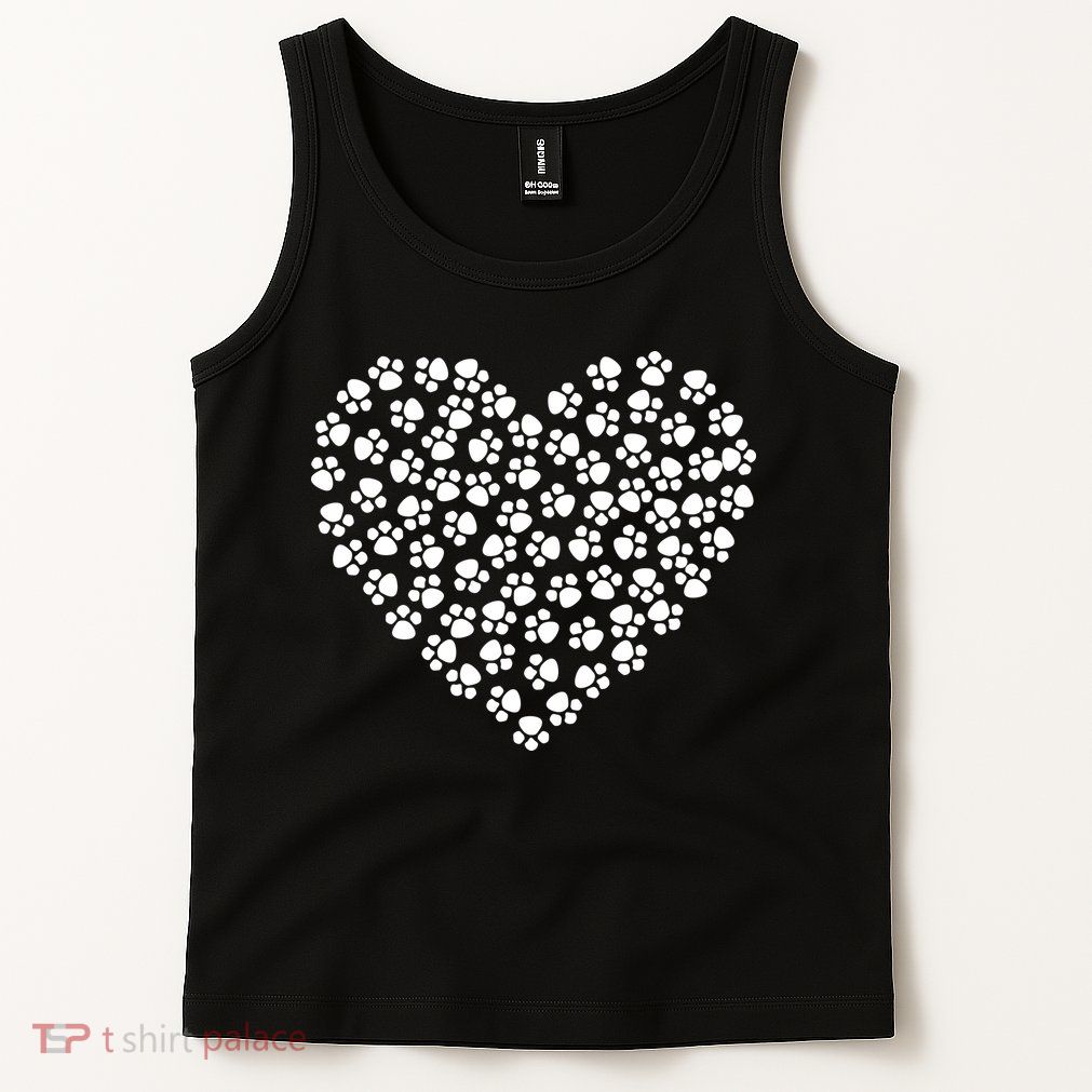 Pawprint Heart Dog Lover Tank Top