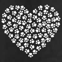 Pawprint Heart Dog Lover Golf Towel
