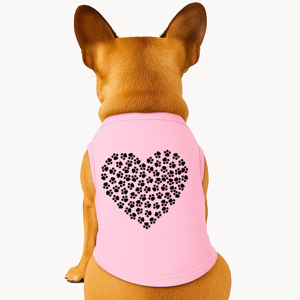 Pawprint Heart Dog Lover Doggie Tank