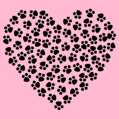 Pawprint Heart Dog Lover T-Shirt
