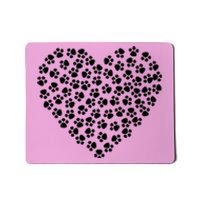 Pawprint Heart Dog Lover Mousepad