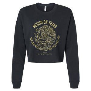 Playera Hecho En Texas Hecho En Tejas Cinco De Mayo Gift Cropped Pullover Crew