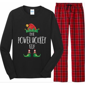 Power Hockey Elf Cute Gift Family Matching Pajamas Christmas Cute Gift Long Sleeve Pajama Set