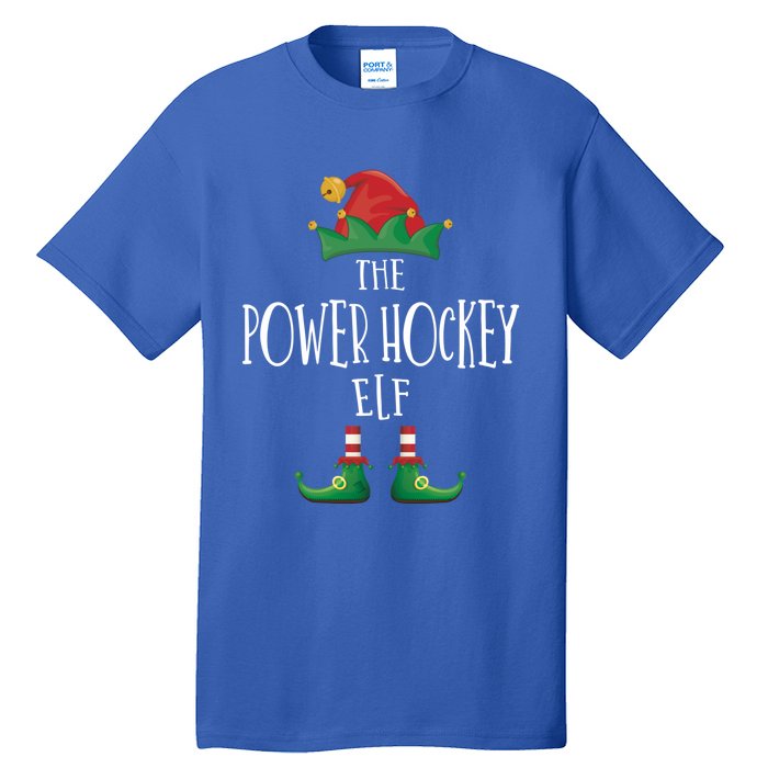 Power Hockey Elf Cute Gift Family Matching Pajamas Christmas Cute Gift Tall T-Shirt